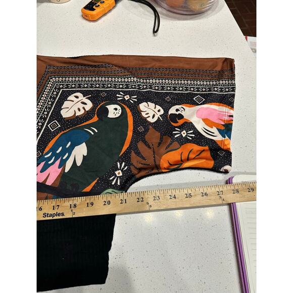 Blue steel Women’s Top Cropped Kimono Sleeves open back XL Retro Y2K Hippie Boho - Picture 7 of 9